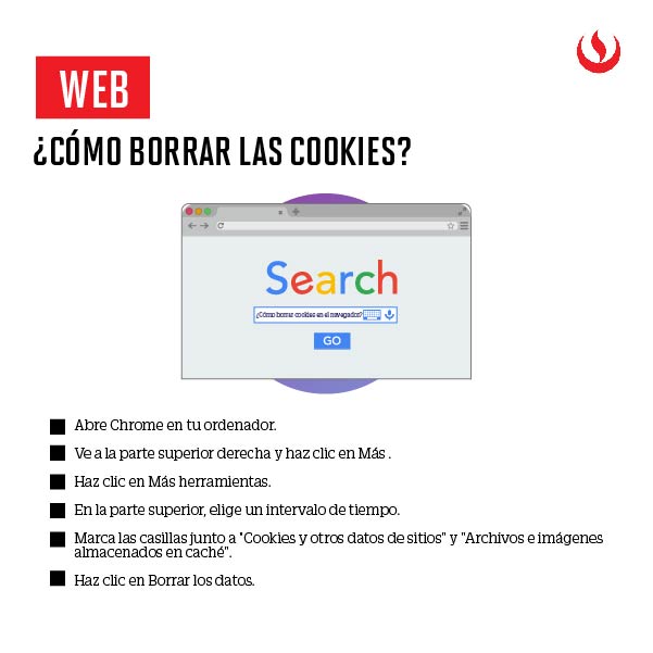 ¿Cómo borrar cookies desde la laptop?